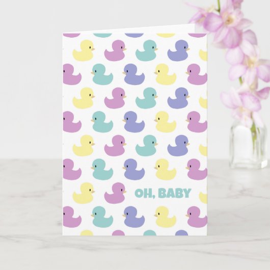 Cute Rubber Duck Gender Neutral Blank Custom カード (蘭)