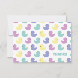 Cute Rubber Duck Gender Neutral Flat Thank You カード