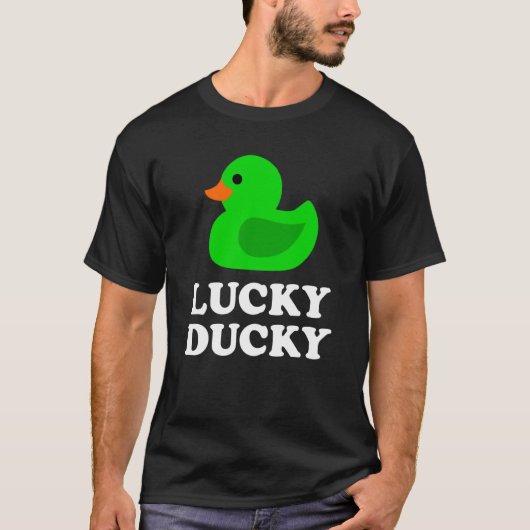Cute Rubber Duck Lucky Ducky Quack Cool Animal Gra Tシャツ (正面)