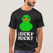 Cute Rubber Duck Lucky Ducky Quack Cool Animal Gra Tシャツ (正面)