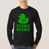 Cute Rubber Duck Lucky Ducky Quack Cool Animal Gra Tシャツ (正面)