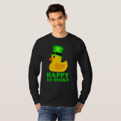 Cute Rubber Duck Lucky Four Leaf C Leprechaun Hat Tシャツ (正面フル)