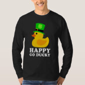 Cute Rubber Duck Lucky Four Leaf C Leprechaun Hat  Tシャツ (正面)