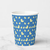Cute Rubber Duck Modern Blue Baby Shower 紙コップ (左)
