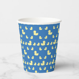 Cute Rubber Duck Modern Blue Baby Shower 紙コップ