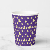 Cute Rubber Duck Modern Purple Baby Shower 紙コップ (右)