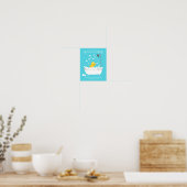 Cute Rubber Duck Welcome Baby Shower Poster ポスター (キッチン)