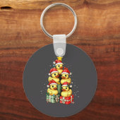 Cute Rubber Ducks Le Duckie Christmas Tree Xmas Ha キーホルダー (正面)