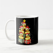 Cute Rubber Ducks Le Duckie Christmas Tree Xmas Ha コーヒーマグカップ (左)