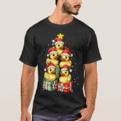 Cute Rubber Ducks Le Duckie Christmas Tree Xmas Ha Tシャツ (正面)