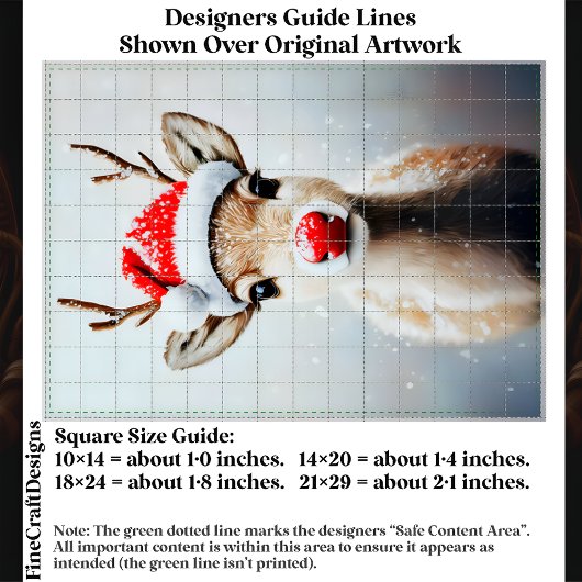 Cute Rudolf In Santa Hat In Snow EK2L Decoupage 薄葉紙