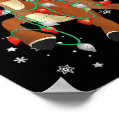 Cute Rudolph The Red Nose Reindeer For Kids Christ ポスター (角)