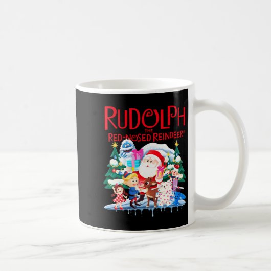 Cute Rudolph The Red Nosed Reindeer Christmas Spec コーヒーマグカップ (右)
