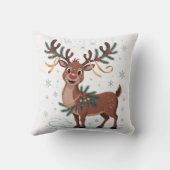 Cute Rudolph with Gold Accents クッション (裏面)