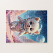 Cute Running Puppy Astronaut Jigsaw Puzzle ジグソーパズル (横)
