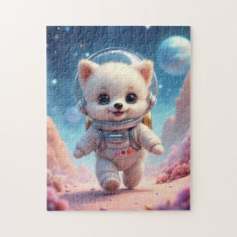 Cute Running Puppy Astronaut Jigsaw Puzzle ジグソーパズル
