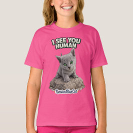 Cute Russian Blue Kitten – Funny Quote Tシャツ