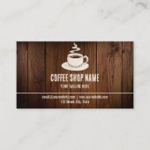 Cute Rustic Cafe Coffee Shop Rewards Loyalty Card ロイヤリティカード (正面)