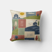 Cute Rustic Country Farmhouse Patchwork クッション (正面)