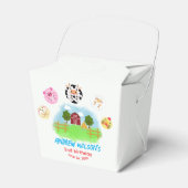 Cute Rustic Farm Party Animals Ready to Play Balls フェイバーボックス (正面サイド)