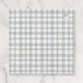 Cute Rustic Mum and Baby Tiger Foliage Baby Shower フェイバータグ (裏面)