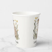 Cute Rustic Mum and Baby Tiger Foliage Baby Shower 紙コップ (右)