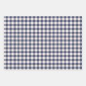 Cute Rustic Pink Green Blue Gingham Plaid Pattern ラッピングペーパーシート (正面3)