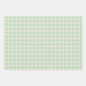 Cute Rustic Pink Green Blue Gingham Plaid Pattern ラッピングペーパーシート (正面2)