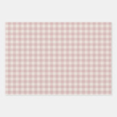 Cute Rustic Pink Green Blue Gingham Plaid Pattern ラッピングペーパーシート (正面)