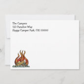 Cute RVヴィンテージポップアップキャンパートラベルトレーラー 招待状 (裏面)