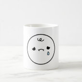 Cute Sad Face With Teardrop Emoji コーヒーマグカップ (中央)