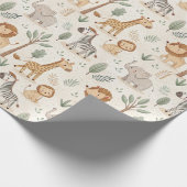 Cute Safari Animals ラッピングペーパー (角)