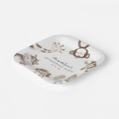 Cute Safari Animals Boy Birthday Party Kids ペーパープレート (傾斜あり)