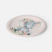 Cute Safari Animals First Birthday  Decor ペーパープレート (アングル)