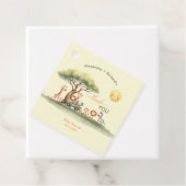 Cute safari animals gender neutral baby shower フェイバータグ (インサイチュ)