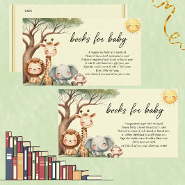 Cute Safari Animals gender neutral books for baby エンクロージャーカード