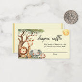 Cute Safari Animals gender neutral diaper raffle  ノートカード (正面/裏面インサイチュ)