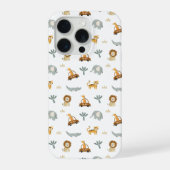 Cute Safari Animals Jungle Pattern Phone Case iPhoneケース (裏面)