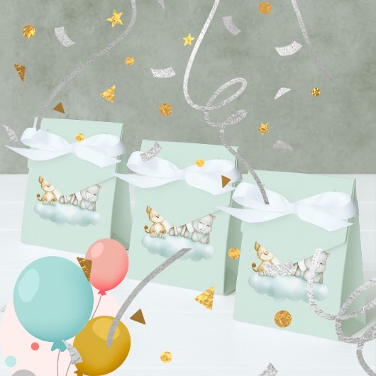 Cute Safari Baby Animal Favor Box  フェイバーボックス