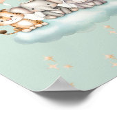 Cute Safari Baby Animal Wall Art ポスター (角)