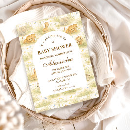 Cute Safari Baby Animals Storybook Jungle 招待状