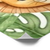 Cute Safari Baby Animals Welcome Birthday Poster ポスター (角)