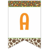 Cute Safari Jungle Animals Birthday bunting banner バンティングフラッグ (第3の旗)