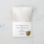 Cute Safari Lion Birthday サンキューカード (内部)