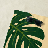 Cute safari monkey cartoon personalized kid's ビーチタオル (インサイチュ)