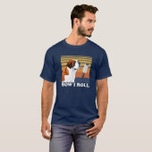 Cute Saint Bernard How I Roll Funny Tシャツ (正面フル)