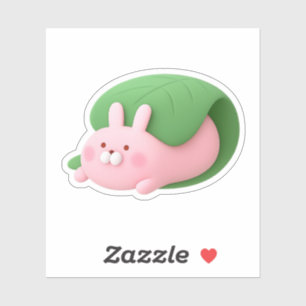 Cute Sakura Mochi Bunny Japanese Sweet Custom Stic シール