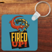 Cute Salamanders Fired Up! Motivational Cartoon キーホルダー (裏面)