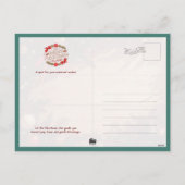 Cute Samoyed dog with Christmas シーズンポストカード (裏面)