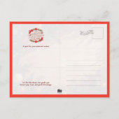 Cute Samoyed dog with Christmas ポストカード (裏面)